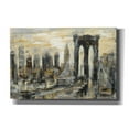 thumbnail image 1 of Epic Graffiti 'Brooklyn Bridge Gray and Gold' by Silvia Vassileva, Canvas Wall Art, 60"x40", 1 of 2