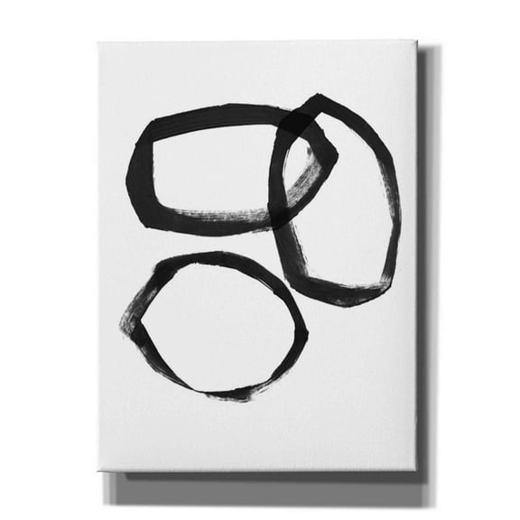 Epic Graffiti 'Brushstroke Circles III' by Linda Woods, Canvas Wall Art, 12"x16"