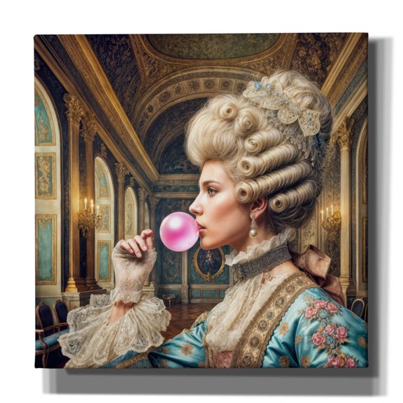 Epic Graffiti 'Bubble Gum Queen' by Rey Klimt Canvas Wall Art, 26" x 26"