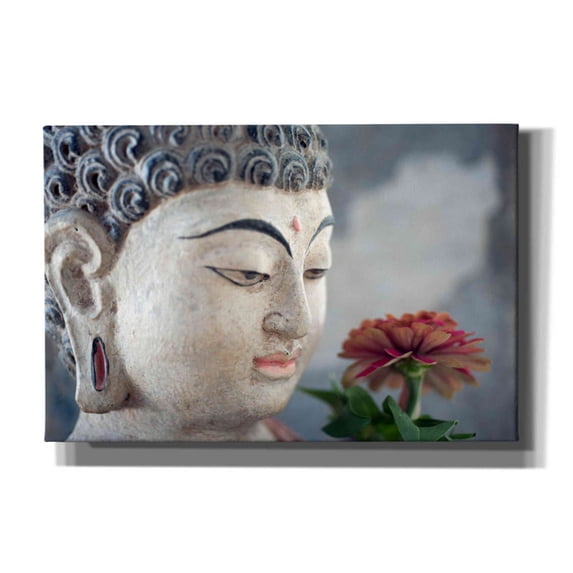 Epic Graffiti 'Buddha Flower' by Elena Ray, Canvas Wall Art, 18"x12"