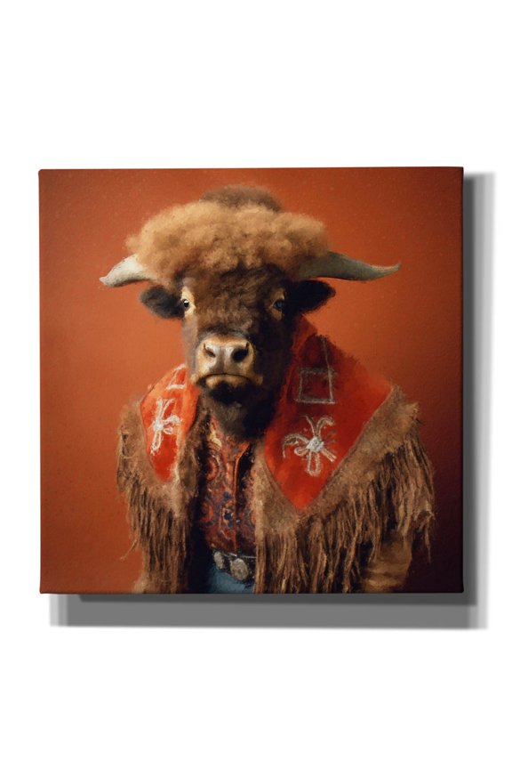 'Buffalo Bob'  by Sean Parnell Canvas Wall Art, 26" x 26"