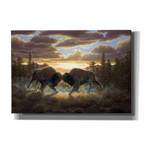 Epic Graffiti 'Buffalo' by R. Hed, Canvas Wall Art, 26"x18"