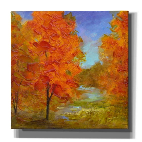 Epic Graffiti 'Burst of Autumn Color' by Sheila Finch, Canvas Wall Art, 12"x12"