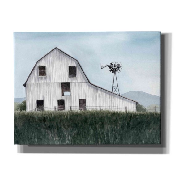 Epic Graffiti 'Bygone Barn I' by Grace Popp, Canvas Wall Glass, 34"x26"