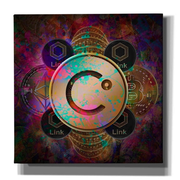 Epic Graffiti 'CEL Celsius Network Crypto Pyramid,' Canvas Wall Art, 12"x12"