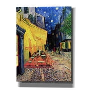 Epic Graffiti 'Cafe Terrace at Night' by Vincent van Gogh, Canvas Wall Art, 40"x54"