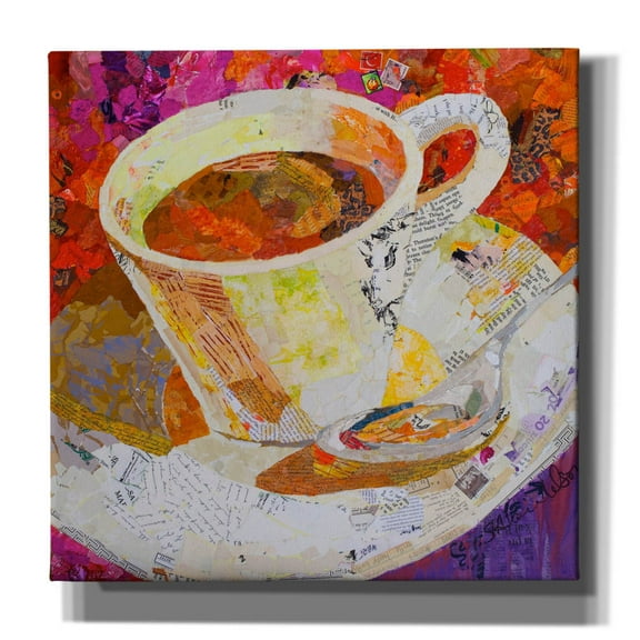 Epic Graffiti 'Cafe au Lait' by St. Hilaire Elizabeth, Canvas Wall Art, 12"x12"