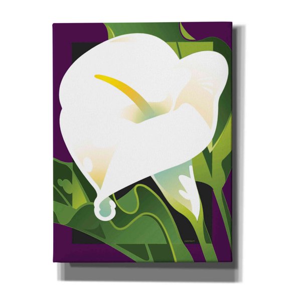 Epic Graffiti 'Calla Lily' by David Chestnutt, Giclee Canvas Wall Art, 12"x16"