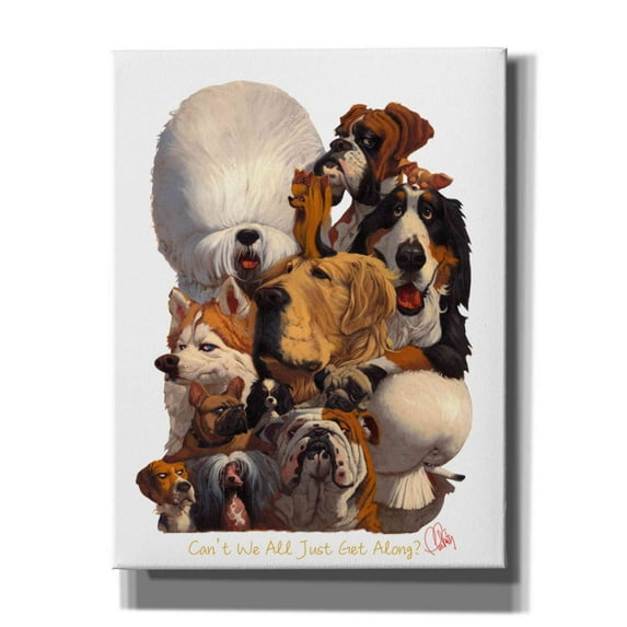 Epic Graffiti 'Can't We All Just Get Along' by Thomas Fluharty, Canvas Wall Art, 26"x34"
