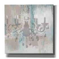 Epic Graffiti 'Candelabra Teal I' by James Wiens, Canvas Wall Art, 12"x12"