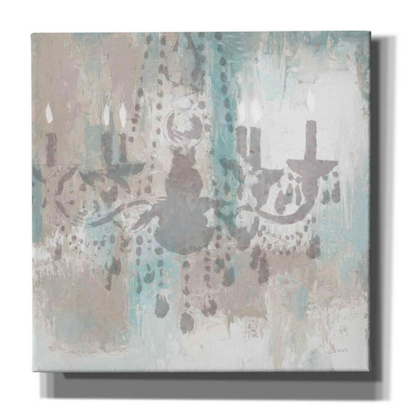 Epic Graffiti 'Candelabra Teal I' by James Wiens, Canvas Wall Art, 12"x12"