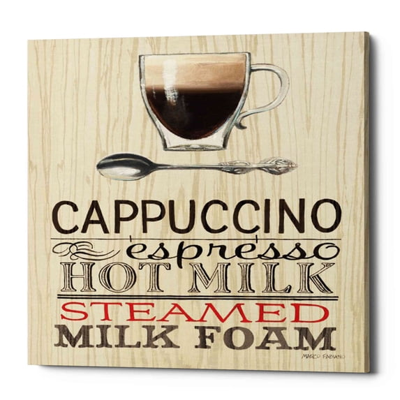 Epic Graffiti 'Cappuccino' by Marco Fabiano, Canvas Wall Art, 26"x26"