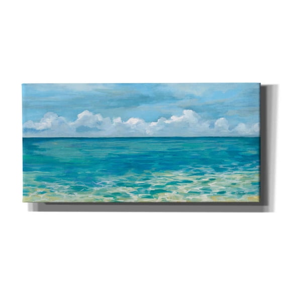 Epic Graffiti 'Caribbean Sea Reflections' by Silvia Vassileva, Canvas Wall Art, 40"x20"