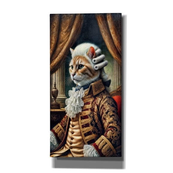 Epic Graffiti 'Cat Aristocrat' by Rey Klimt Canvas Wall Art, 12" x 24"