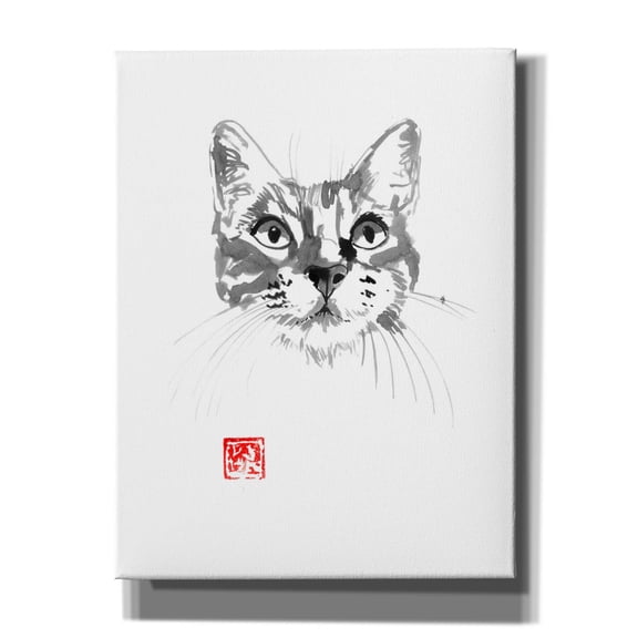 Epic Graffiti 'Cat Face 2' by Pechane, Canvas Wall Art, 26"x34"