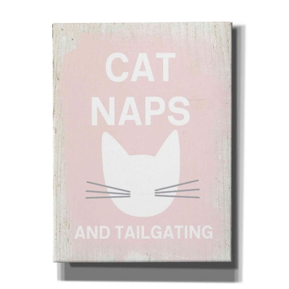 Epic Graffiti 'Cat Naps And Tailgating' by Linda Woods, Canvas Wall Art, 12"x16"