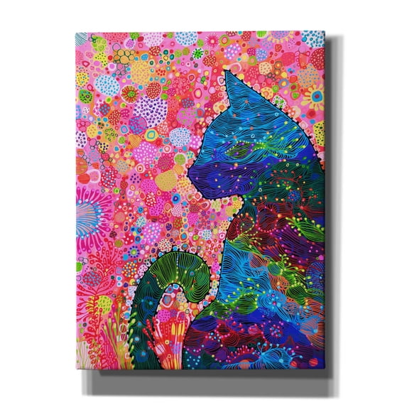 Epic Graffiti 'Cat Silhouette2 by Noemi Ibarz, Canvas Wall Art, 40"x54"