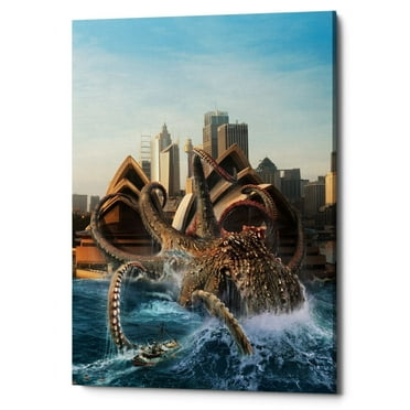 Epic Graffiti  "Catch of His Life" Giclee Canvas Wall Art 18" x 26"