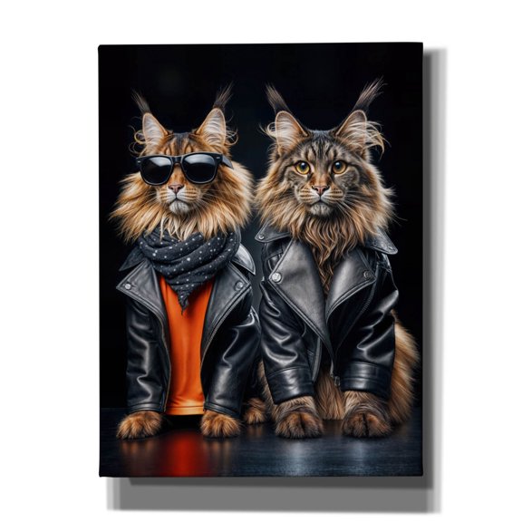 Epic Graffiti 'Cats - Feline Bros' by Rey Klimt Canvas Wall Art, 12" x 16"