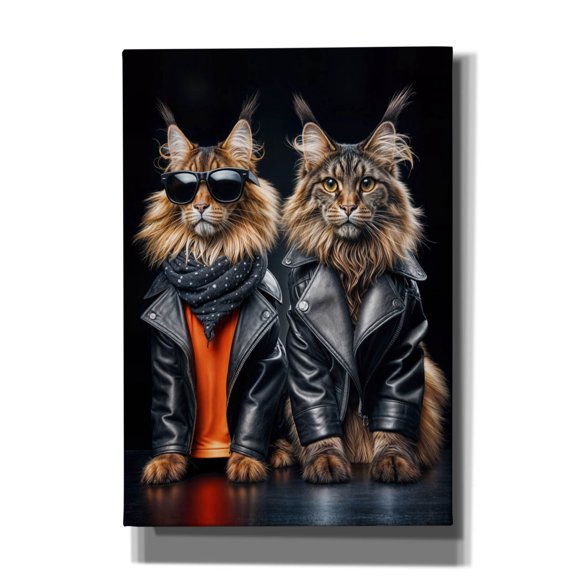 Epic Graffiti 'Cats - Feline Bros' by Rey Klimt Canvas Wall Art, 18" x 26"