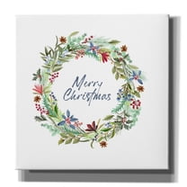 Epic Graffiti 'Cedar Blues Wreath'  by Art Licensing Studio Canvas Wall Art, 12" x 12"