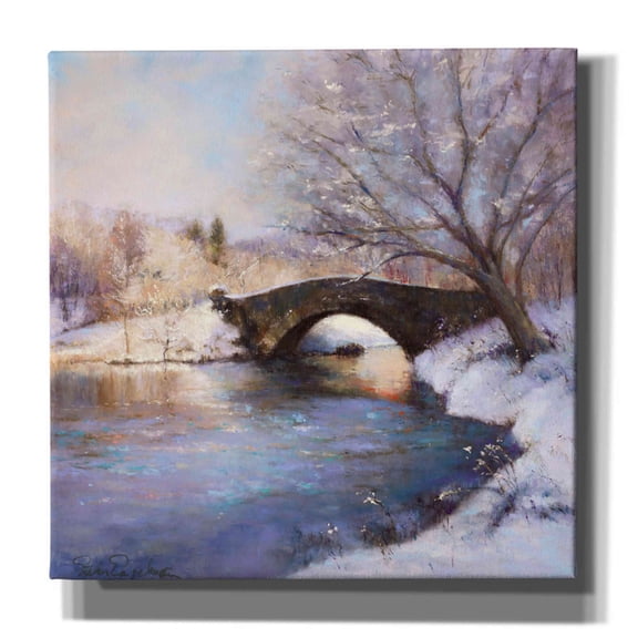 Epic Graffiti 'Central Park Bridge' by Esther Engelman, Giclee Canvas Wall Art, 26"x26"