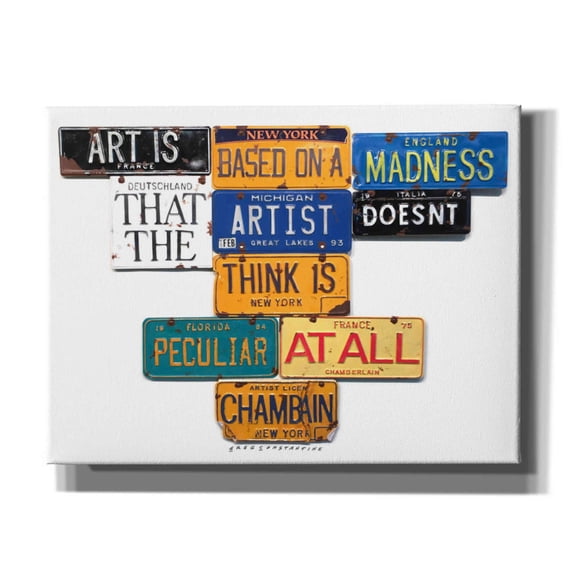 Epic Graffiti 'Chamberlain Art Is Madness' by Gregory Constantine, Giclee Canvas Wall Art, 16"x12"