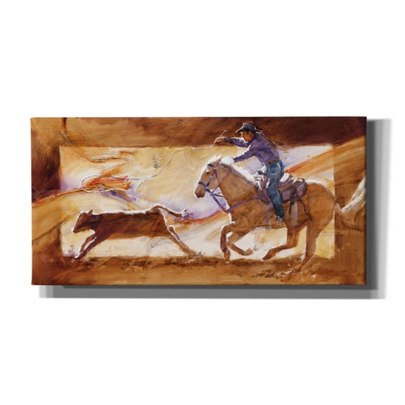 Epic Graffiti 'Chasin' Em Down' by J. E. Knauf, Canvas Wall Art, 24"x12"