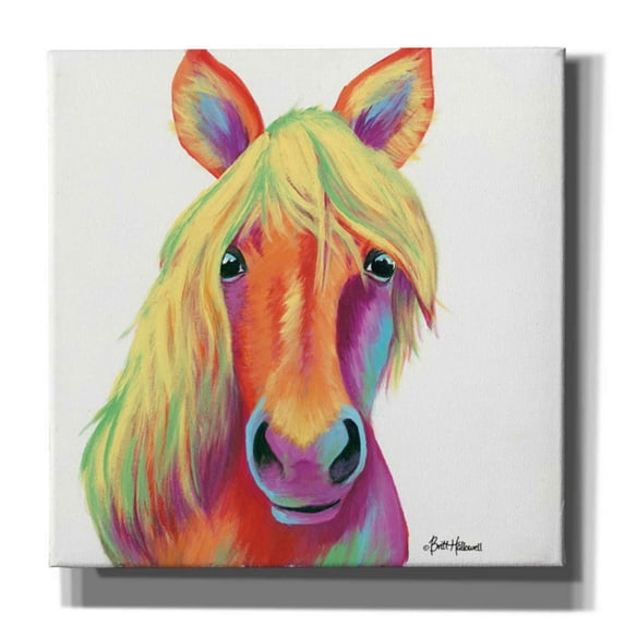 Epic Graffiti 'Cheery Horse' by Britt Hallowell, Canvas Wall Art, 18"x18"