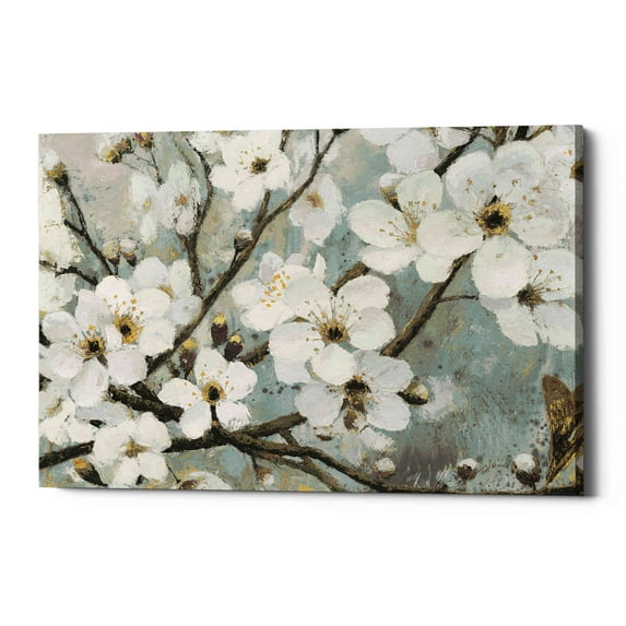 Epic Graffiti 'Cherry Blossoms I BLUE' by James Wiens, Canvas Wall Art, 40"x60"