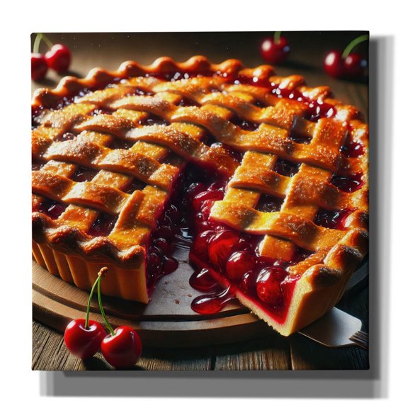 Epic Graffiti 'Cherry pie' by Rey Klimt Canvas Wall Art, 18" x 18"