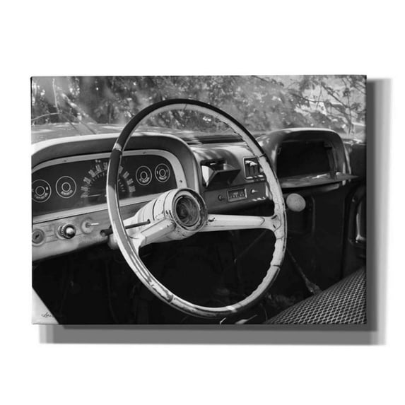 Epic Graffiti 'Chevy Steering Wheel' by Lori Deiter, Canvas Wall Art, 54"x40"