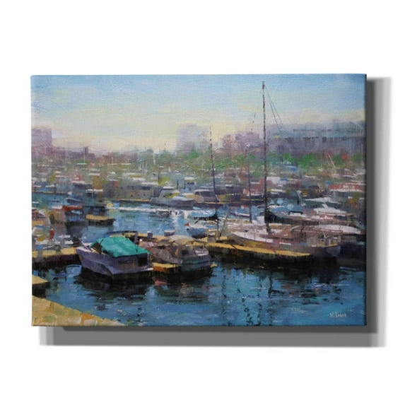 Epic Graffiti 'Chicago Harbor' by Mark Lague, Canvas Wall Art, 16"x12"