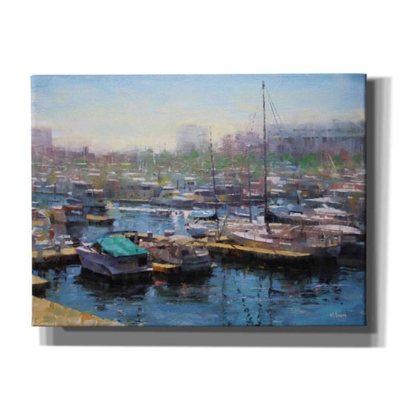 Epic Graffiti 'Chicago Harbor' by Mark Lague, Canvas Wall Art, 16"x12"