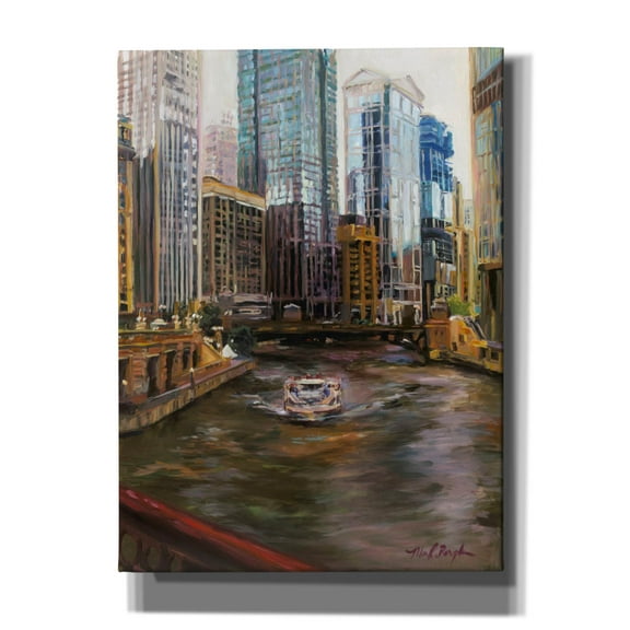 Epic Graffiti 'Chicago River' by Marilyn Hageman Canvas Wall Art, 40" x 54"