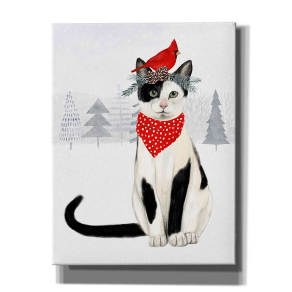 Epic Graffiti 'Christmas Cats & Dogs VI' by Victoria Borges, Canvas Wall Art, 26"x34"