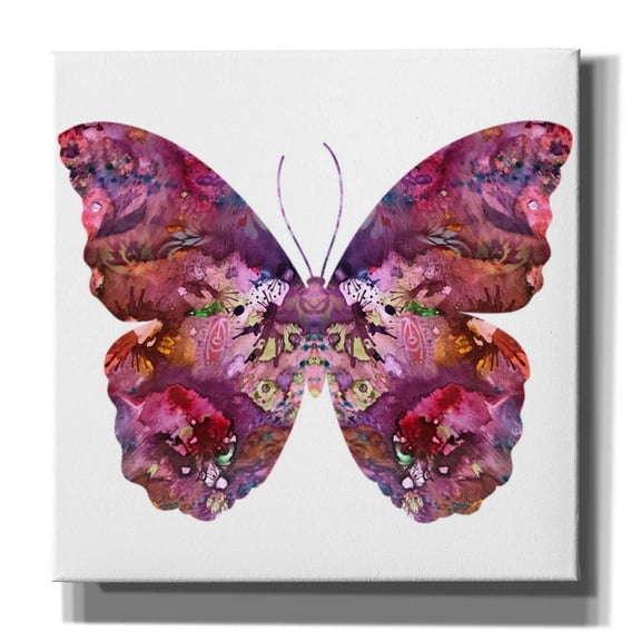Epic Graffiti 'Cinematic Butterfly' by Dean Russo, Giclee Canvas Wall Art, 37"x37"