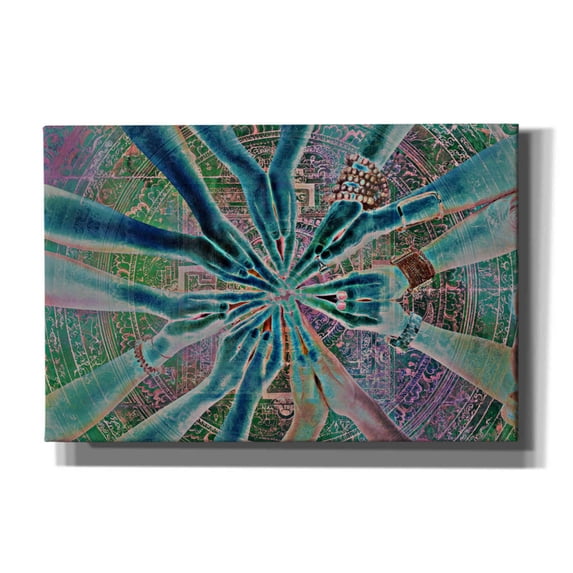 Epic Graffiti 'Circle of Friends Mandala' by Elena Ray, Canvas Wall Art, 60"x40"