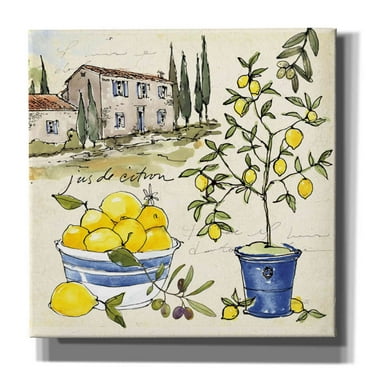 Epic Graffiti 'Citron III' by Anne Tavoletti, Canvas Wall Art, 37"x37"