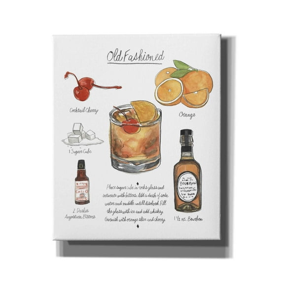 Epic Graffiti 'Classic Cocktail - Mojito' by Naomi McCavitt. McCavitt Canvas Wall Art, 16"x18"