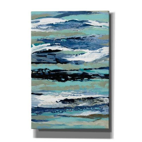 Epic Graffiti 'Coastal Sea Foam I' by Silvia Vassileva, Canvas Wall Art, 12"x18"