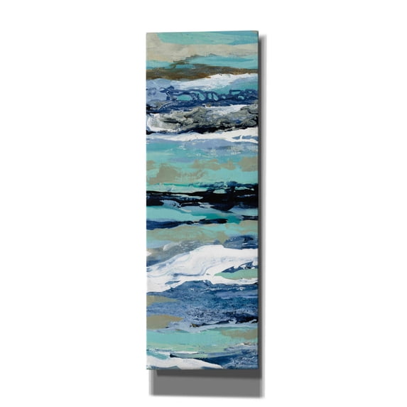 Epic Graffiti 'Coastal Sea Foam II' by Silvia Vassileva, Canvas Wall Art, 20"x60"
