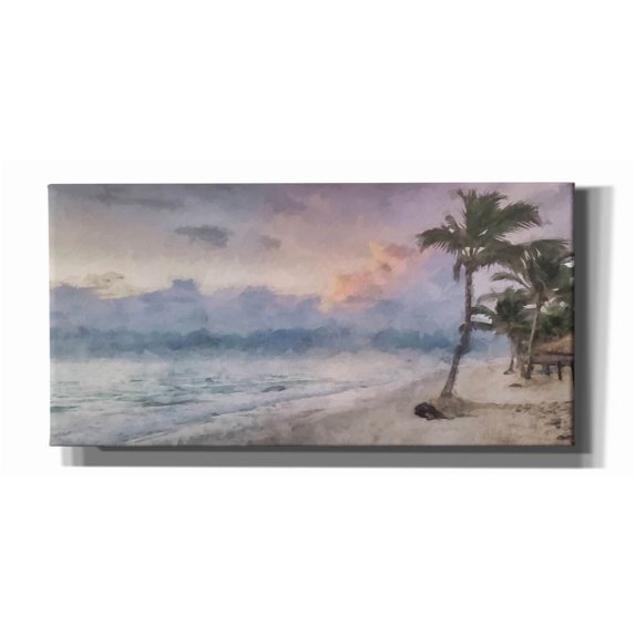 Epic Graffiti 'Coastal Series 27' by Kim Curinga, Canvas Wall Art, 24"x12"