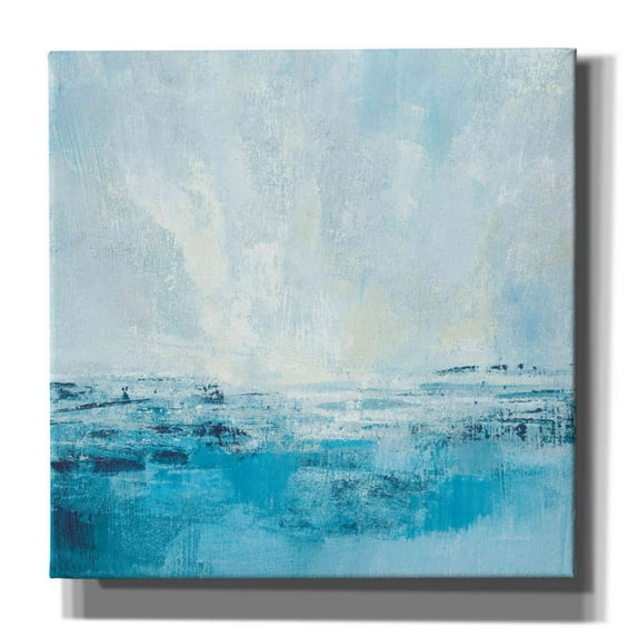 Epic Graffiti 'Coastal View II Aqua' by Silvia Vassileva, Canvas Wall Art, 26"x26"