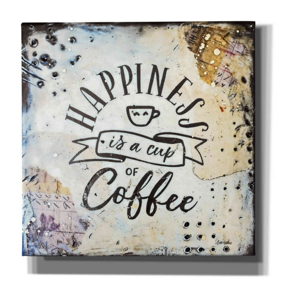 Epic Graffiti 'Coffee Love 1' by Britt Hallowell, Canvas Wall Art, 12"x12"
