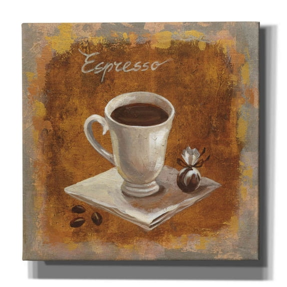 Epic Graffiti 'Coffee Time IV' by Silvia Vassileva, Canvas Wall Art, 18"x18"