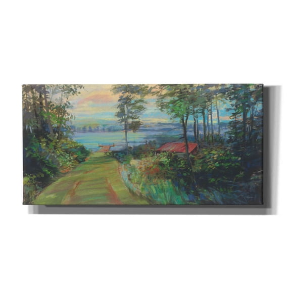 Epic Graffiti 'Collins Lake' by Carol Rowan, Giclee Canvas Wall Art, 24"x12"