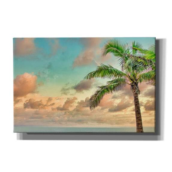 Epic Graffiti 'Colombia Palm Sunset' by Mark A Paulda, Canvas Wall Art, 60"x40"