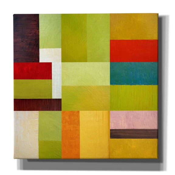 Epic Graffiti 'Color Study Abstract 1' by Michelle Calkins, Giclee Canvas Wall Art, 12"x12"