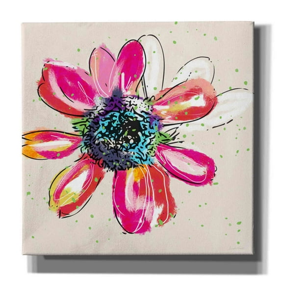 Epic Graffiti 'Colorful Daisy' by Linda Woods, Canvas Wall Art, 26"x26"